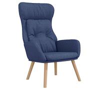 Yisssmeng Poltrona relax blu poliestere tessuto metallo albero di gomma, 70 x 77 x 94 cm, poltrona da lettura per soggiorno, camera da letto, casa, ufficio