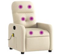 Yisssmeng Poltrona relax con massaggio a 6 punti, 66 x 89 x 96 cm, tessuto poliestere, metallo, compensato, salvaspazio, piccola poltrona da lettura per soggiorno, camera da letto