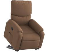 Yisssmeng Poltrona relax con supporto per alzarsi, elettrica, marrone, 75 x 99 x 99 cm, in tessuto, per camera da letto e angoli lettura