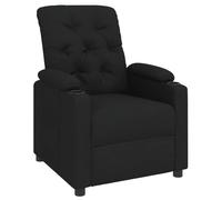 Yisssmeng Poltrona relax in tessuto nero, pieghevole, 78,5 x 93 x 96,5 cm, con 3 posizioni manuali, struttura robusta in legno e metallo per angoli di lettura Living Room Bedroom