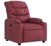 Yisssmeng Poltrona relax rossa 75,5 × 93 × 99,5 cm, pieghevole, traspirante, con portabicchieri per soggiorno/camera da letto