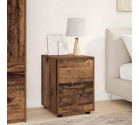 Yisssmeng Reclaimed Wood Storage Cabinet 40 x 48 x 57 cm Modern Credence with 2 Drawers & Smooth-Glide Metal Runners Durable Party Board Organizer for Living Room Bedroom Hallway