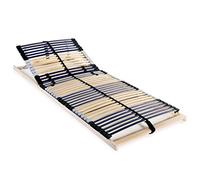 Yisssmeng Rete a doghe in legno di faggio, 80 x 200 cm, con 7 zone, 42 piume, durezza regolabile, testa e pediera regolabile, per camera da letto, ragazzi e camere degli ospiti