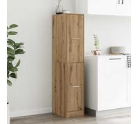 Yisssmeng Rustic Apothecary Cabinet 30 x 41 x 144,5 cm Artisan Oak Wood Storage Tower with 4 Deep Drawers Holds 60 kg for Living Room Kitchen Home Office
