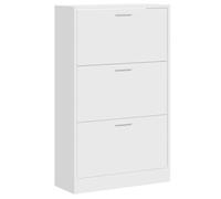 Yisssmeng Scarpiera bianca lucida, 3 scomparti, scarpiera per corridoio e ingresso, moderna scarpiera in legno, scarpiera salvaspazio, 63 x 24 x 103 cm