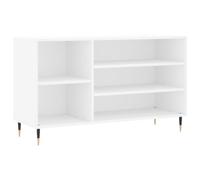 Yisssmeng Scarpiera bianca lucida, moderna scarpiera con 5 scomparti, mobile da corridoio con gambe in metallo, robusta scarpiera, 102 x 36 x 60 cm (larghezza x profondità x altezza)