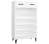 Yisssmeng Scarpiera bianca, scarpiera con cassetto e ripiani, mobile per corridoio e camera da letto, in legno, 60 x 35 x 105 cm