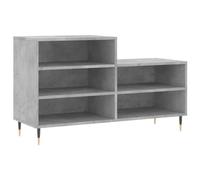 Yisssmeng Scarpiera con 5 scomparti, mobile da corridoio in grigio cemento, 102 x 36 x 60 cm, moderna scarpiera in legno con gambe in metallo per corridoio, scaffale stabile per scarpe