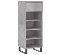 Yisssmeng Scarpiera grigio cemento, scarpiera compatta con 4 scomparti e 1 cassetto, mobile da corridoio moderno in legno con gambe in metallo, 40 x 36 x 105 cm