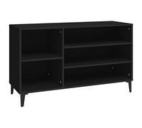 Yisssmeng Scarpiera nera, 102 x 36 x 60 cm, moderna armadio da corridoio in legno con scomparti, robusta scarpiera per riporre le scarpe senza polvere nell'ingresso