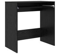 Yisssmeng Scrivania nera effetto rovere, 77,5 x 43 x 79 cm, scrivania per computer, design moderno, con ripiani e cassetto, robusto piano in legno resistente, per casa, ufficio, gaming