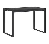 Yisssmeng Scrivania per computer nera, 110 x 60 x 73 cm, in legno e metallo, design moderno, robusto e durevole, per casa, ufficio, gaming, soggiorno, camera da letto, cucina