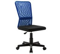 Yisssmeng Sedia da ufficio girevole senza braccioli, in rete, blu | Comfort ergonomico per lo studio: schienale traspirante, regolazione continua dell'altezza e ruote robuste.