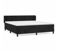 Yisssmeng Set completo con letto a molle, 180 x 200 cm, con materasso a molle insacchettate, topper e testiera regolabile, in velluto, per camera da letto