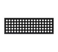 Yisssmeng Set di 10 tappetini per gradini in gomma da 25 x 75 cm, antiscivolo, per esterni e interni, resistenti alle intemperie, con fori di drenaggio, colore nero, spessore 20 mm