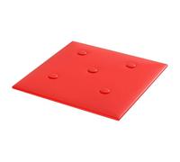 Yisssmeng Set di 12 testiere da parete, pannelli da parete imbottiti, colore rosso, 30 x 30 cm, moderna testiera in ecopelle, cuscino da parete per camera da letto, pannelli imbottiti rettangolari