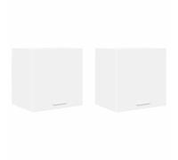 Yisssmeng Set di 2 armadi pensili, colore bianco, 40 x 31 x 40 cm, in legno dal design moderno e semplice, molto capiente, robusto e durevole, per cucina, soggiorno, corridoio