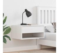 Yisssmeng Set di 2 comodini bianchi 50 × 32,5 × 24 cm pino massello 2 cassetti scaffali aperti comodino camera da letto e camera degli ospiti