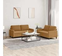 Yisssmeng Set di 2 divani in velluto marrone 138/158 x 77 x 80 cm, divano a due posti con cuscino, struttura in legno e metallo, moderno set di mobili per piccoli spazi, camera da letto e ufficio