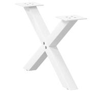 Yisssmeng Set di 2 gambe per tavolino da caffè a forma di X, 50 x 30 cm, in metallo verniciato a polvere, struttura stabile per tavolino da caffè e tavolino, con piedini di livellamento e viti