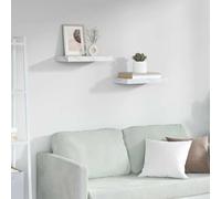 Yisssmeng Set di 2 mensole da parete in marmo bianco, 40 x 23,5 x 4 cm, in materiale legno, design moderno, robusto e durevole, bagno, cucina, soggiorno, corridoio