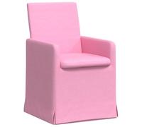 Yisssmeng Set di 2 sedie da pranzo in tessuto rosa, 57 x 67 x 95 cm, design moderno con ruote, imbottitura ergonomica e bracciolo piatto, robuste per cucina, soggiorno, sala da pranzo