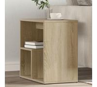 Yisssmeng Set di 2 tavolini in rovere Sonoma, 50 x 30 x 50 cm, in legno dal design moderno con spazio di archiviazione, robusti tavolini da caffè per soggiorno, camera da letto, corridoio