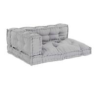 Yisssmeng Set di 3 cuscini per divano in pallet, imbottiti modulari in tessuto, 120 x 80 x 38 cm, comodi cuscini per mobili in pallet, per interni ed esterni, grigio