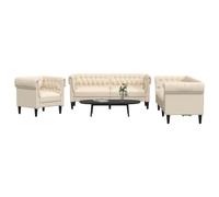 Yisssmeng Set di 3 divani con poltrona e divano a 2/3 posti, per camera da letto, soggiorno, in tessuto resistente e legno, larghezza 201,5 cm, per Living Room