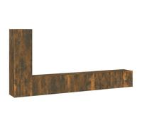 Yisssmeng Set di 3 ripiani per TV, per affumicatura, montaggio a parete, design moderno, con spazio per soggiorno, camera da letto