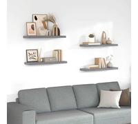 Yisssmeng Set di 4 scaffali sospese, 80 x 23,5 cm, in MDF, con montaggio invisibile, design moderno, robusti e durevoli, per soggiorno, corridoio, cucina, bagno