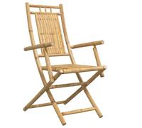 Yisssmeng Set di 6 sedie da giardino pieghevoli, 53 x 66 x 99 cm, in bambù, design moderno, robuste e durevoli, per terrazza, balcone, giardino