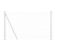 Yisssmeng Silver Garden Fence 1,6 x 10 m Steel Panel Set with Posts & Wire, Modern Lattice Design, robusta barriera resistente alle intemperie per Yard, Patio, Dog Run, Flower Bed Border