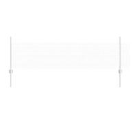 Yisssmeng Silver Steel Garden Fence Panel 0,5 x 10 m Modern Mesh Border with Post for Outdoor Privacy, Pet Barrier, Flower Bed Edging, Easy Assembly for Yard Patio Lawn