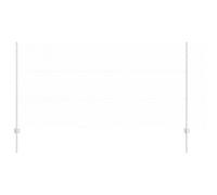 Yisssmeng Silver Steel Garden Fence Panel 1,2 x 10 m with Posts, Modern Mesh Design for Outdoor Privacy, Sturdy Border for Yard Patio Lawn, Easy Assembly Kit for Dogs Pets Plants