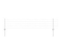 Yisssmeng Silver Steel Garden Fence Panel Kit 0,4 x 50 m with Posts Modern Mesh Design for Outdoor Privacy Border Pet Barrier for Yard Patio Lawn