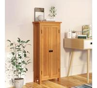 Yisssmeng Solid Oak Tall Storage Cabinet 50 x 22 x 110 cm, Natural Woodgrain Credenza con 5 shelves, Robusto Living Room & Bedroom Organizer, Easy Assembly, Wall Mount Included