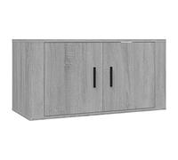 Yisssmeng Sonoma - Armadio da parete per TV, 80 x 34,5 x 40 cm, in legno, montaggio a parete, con 2 scomparti, portata 60 kg, design moderno per soggiorno, corridoio, camera da letto