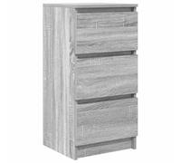 Yisssmeng Sonoma - Cassettiera grigia 37,5 x 35 x 76 cm, materiale in legno con 3 cassetti, robusto corridoio, design moderno e durevole, per soggiorno, camera da letto, ufficio