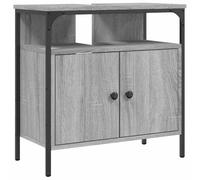 Yisssmeng Sonoma - Mobile sottolavabo, 60 x 30 x 60 cm, in legno e acciaio, con scollo a sifone