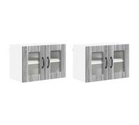 Yisssmeng Sonoma - Set di 2 credenza da cucina, 60 x 31 x 40 cm, in legno dal design moderno, resistente, multiuso, per cucina, corridoio, soggiorno, bedroom