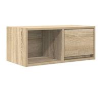 Yisssmeng Sonoma - Tavola bassa per TV, in legno di quercia, 60 x 31 x 25,5 cm, montaggio a parete, con cassetto, moderno e salvaspazio, per soggiorno, camera da letto, corridoio