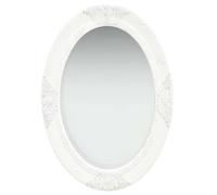Yisssmeng Specchio da parete barocco, ovale, 50 x 70 cm, cornice in legno | Specchio anticato decorato con taglio sfaccettato aggiunge un tocco classico alla camera da letto e allo spogliatoio.