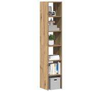 Yisssmeng Stackable Shelf Set di 2 cabinet in legno 30 x 30 x 80 cm Artisan Oak for Living Room Bedroom Office Robusto Moisture-Resistant Book Organizer