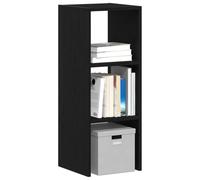 Yisssmeng Stackable Storage Cabinet 30 x 30 x 80 cm Black Oaklook Wood composite Organizer Shelf for Books Dishes Pantry Closet Living Room Bathroom