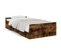 Yisssmeng Struttura per letto con cassetti, in legno da 100 x 200 cm, design moderno, robusta rete a doghe per camera dei ragazzi, letto singolo, camera degli ospiti