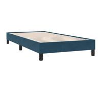 Yisssmeng Struttura per letto da 80 x 220 cm, in velluto, blu scuro, letto imbottito con rete a doghe, moderno telaio singolo in velluto, per camera da letto e stanze degli ospiti, senza materasso