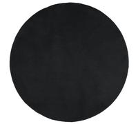Yisssmeng Tappeto Oviedo a pelo corto, nero, diametro 120 cm, in 100% poliestere, testato secondo lo standard Oeko-TEX, design moderno con pile Teddy e riscaldamento a pavimento, per soggiorno, camera