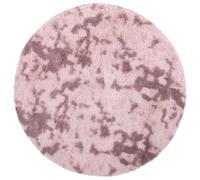 Yisssmeng Tappeto Shaggy a pelo lungo Navarra, 120 x 120 cm, rotondo, in 100% poliestere, robusto e durevole, per soggiorno, camera da letto, balcone, colore: rosa antico
