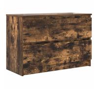 Yisssmeng Tavola bassa per TV, 80 x 35 x 54 cm, materiale in legno con 2 cassetti, design moderno, stabile piattaforma per TV fino a 65 pollici, soggiorno, camera da letto, corridoio